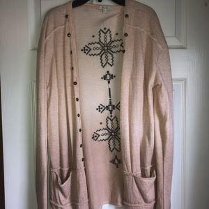 Pink-tan cardigan